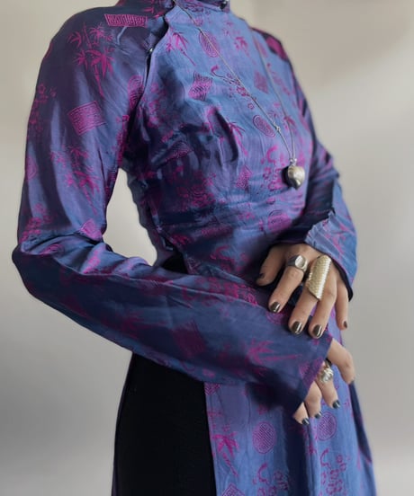 【USED】 Patterned L/S China Dress/ 231021-011