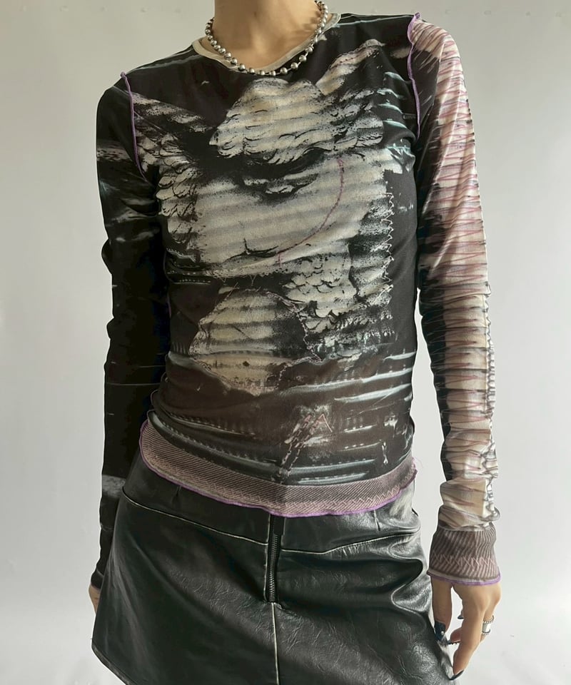 USED】 Cop.Copine Sheer Design Top /251014-048