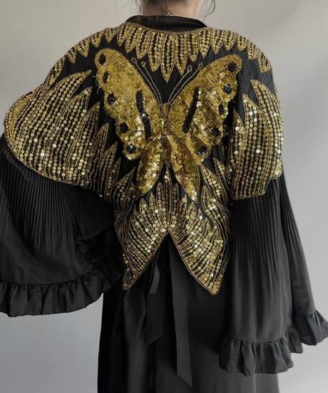 【USED】100% Silk Spangle Top / 231112-006