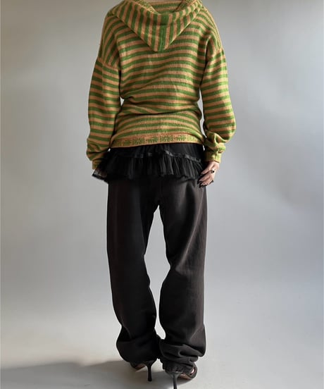 【USED】 ALPACA 100% Stripe knit Top /250111-007