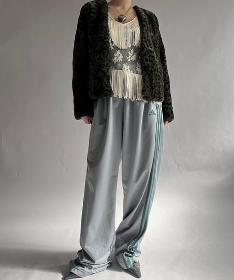 【USED】 Lace Patterned Fringe Top /241207-017