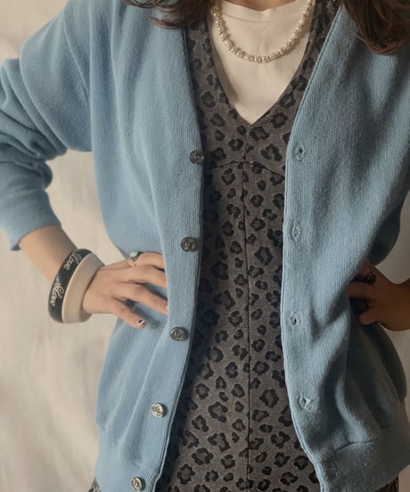 【USED】 Acrylic Knit Cardigan② /210303-002
