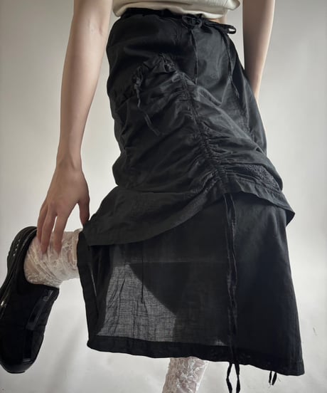 【USED】 Drawcord Design Skirt /250802-006