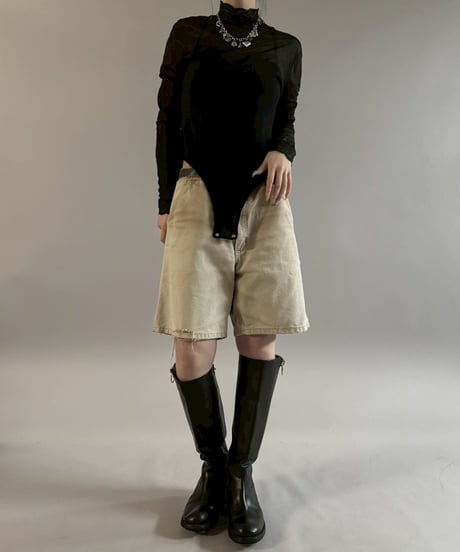 【USED】 Sheer Design Leotard Top/ 260307-026
