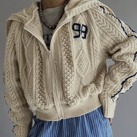 【RE;CIRCLE】 RE Alan Knit Embroidery Sailor Jacket / 240125-007