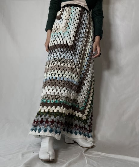 【RE;CIRCLE】 RE Granny Knit Long Skirt③/211014-023