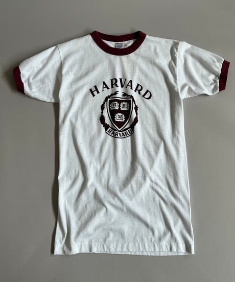 【USED】 Made in USA 80's Champion HARBARD Ringer T-Shirt  /240629-025