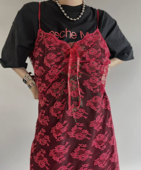【USED】 Flower Pattern Camisole One-piece / 230701-009