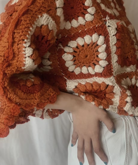 【RE;CIRCLE】 Short Sleeve Granny Knit Top③ /210404-003