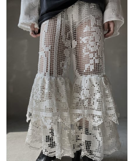 【RE;CIRCLE】 RE Crochet Tiered Pants⑤/20220317-014