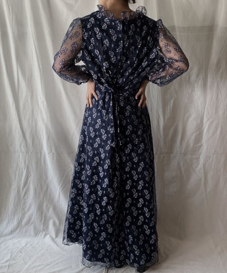 【USED】  Plant Patterned Lace EURO Dress/210407-021