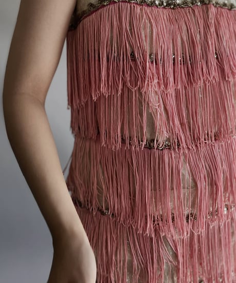 【USED】 Lame Fringe Camisole Top / 231112-014