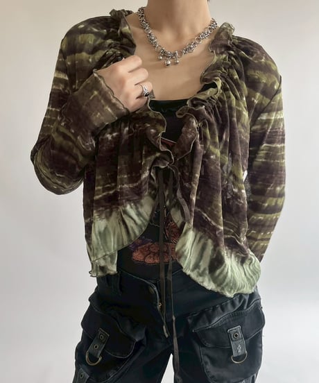 【USED】 Frill Design L/S Sheer Top  / 250524-025