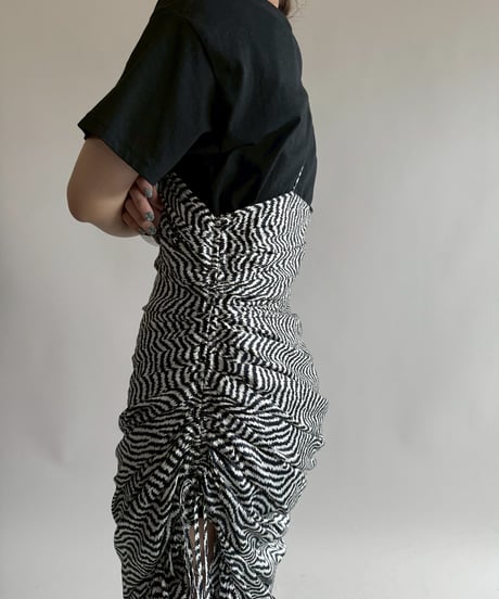 【USED】 Zebra Pattern Camisole Long One-Piece   /250412-031