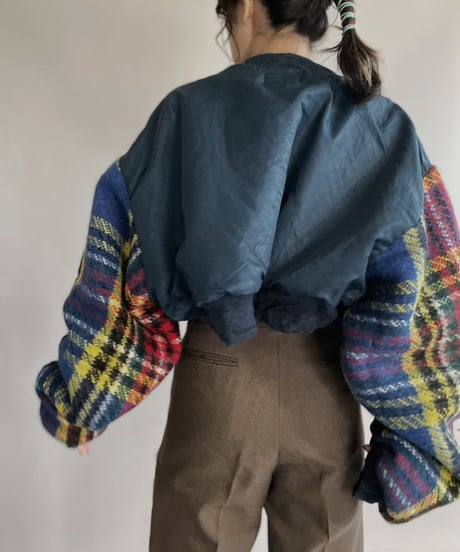【RE;CIRCLE】 RE Short MA-1 Blanket Jacket Navy / 230112-021