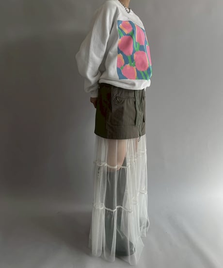 【USED】 Double Zip up Pocket Design Mini Skirt /251012-007