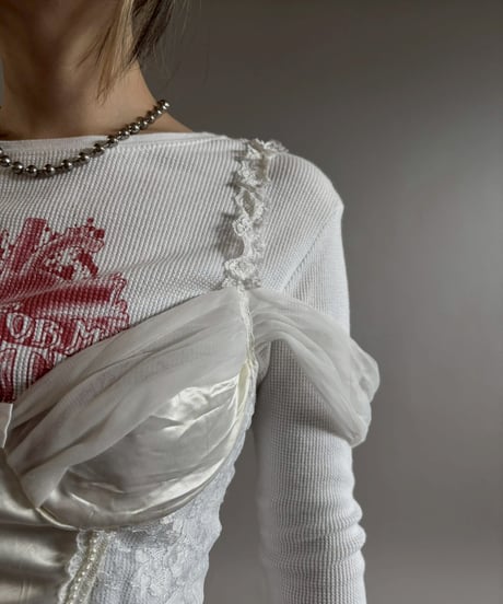 【USED】 Made in USA Lace Pattern Camisole Top/ 260207-001