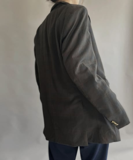 【USED】 Laser by DORMEUIL Checked Blazer / 230225-010