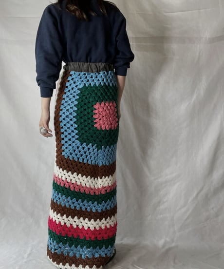 【RE;CIRCLE】 RE Granny Knit Long Skirt⑨/211014-029