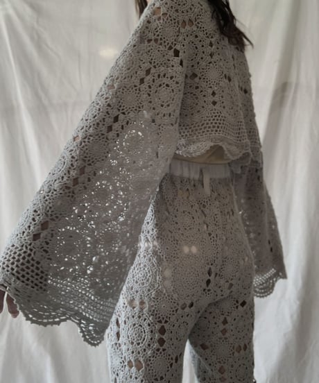 【RE;CIRCLE】 RE Crochet L/S Top①/210611-016