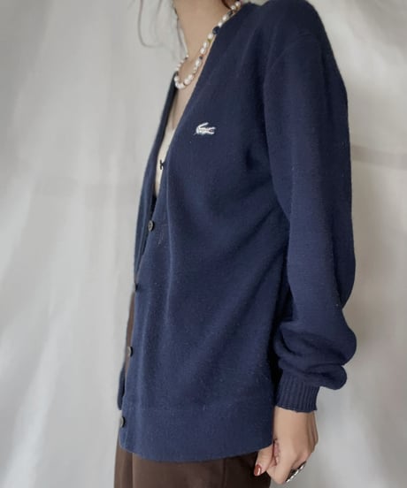 【USED】   LACOSTE Knit Cardigan①/211126-001