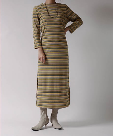 【USED】L/S Rib Knit Dress/ 220324-006