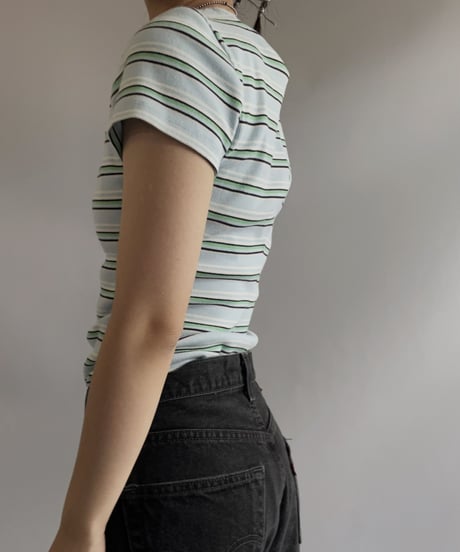 【USED】 Levi's S/S Strip Leotard Top/ 230819-034