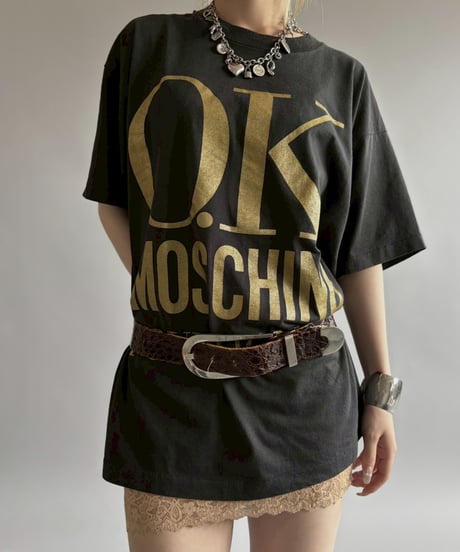【USED】 Made in USA MOSCHINO Graphic T-Shirt / 260627-026