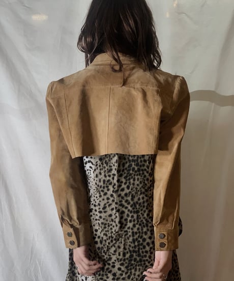 【USED】Cut Off Suede Shirt/210217-034
