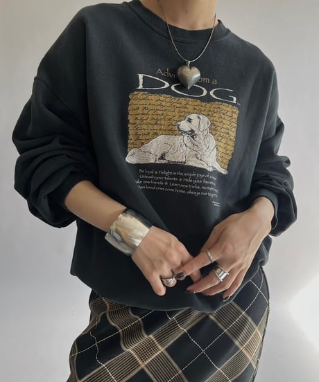 【USED】 JERSEES 90's Dog Sweat Top /241019-024