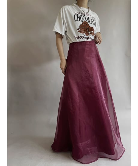 【USED】 Sheer Long Skirt / 230603-031