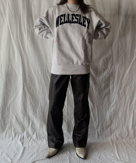 【USED】 90's USA Champion Reverse Weave WELLEALEY/210324-006