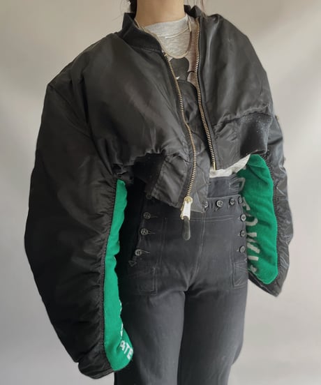 【RE;CIRCLE】 RE MA1×Soccer Muffler Short Jacket / 240118-014