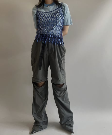 【USED】N/S Feather Patterned Top / 240127-017