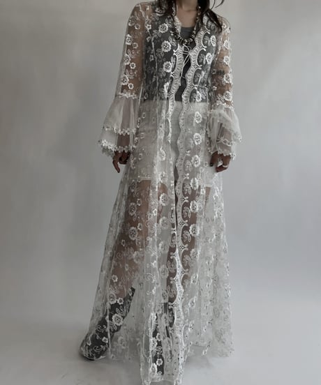 【USED】 Mesh Material Long Sleeved One-piece / 220813-030