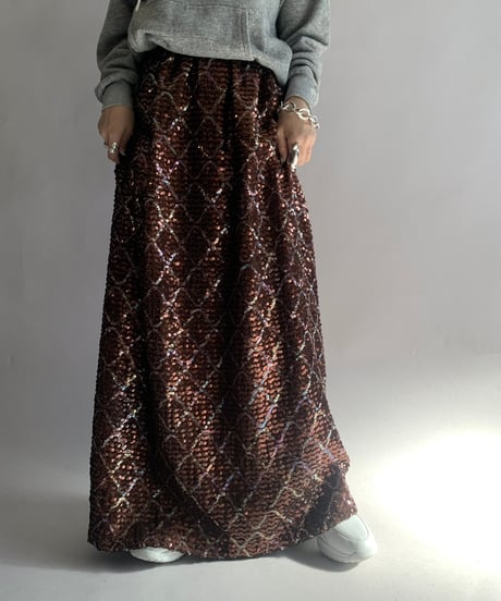 【USED】 Spangle Long Skirt / 241124-027