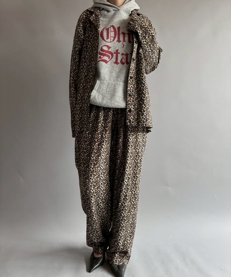 【USED】 Leopard shirt & pants set up  /250927-014