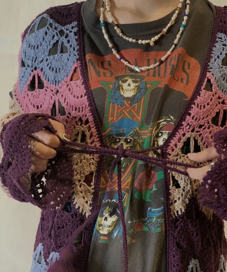 【USED】Crochet Knit Cardigan④/210217-066