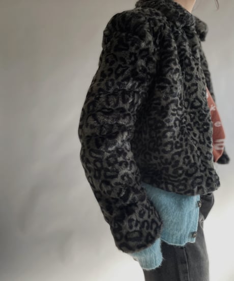 【USED】 Leopard Fake Fur Jacket Made in USA / 240101-030