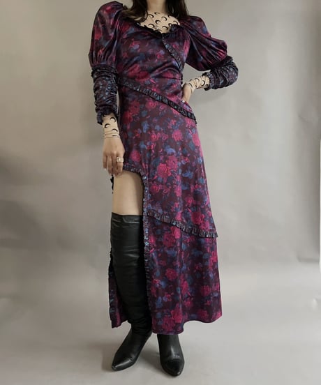 【USED】 Poly Flower Patterned One-piece / 230401-002