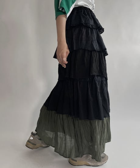 【RE;CIRCLE】 RE Tiered skirt / 220723-011