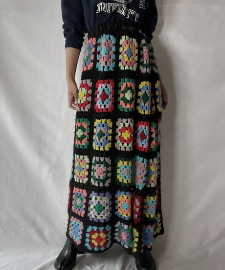 【RE;CIRCLE】 RE Granny Knit Long Skirt⑥/211014-026