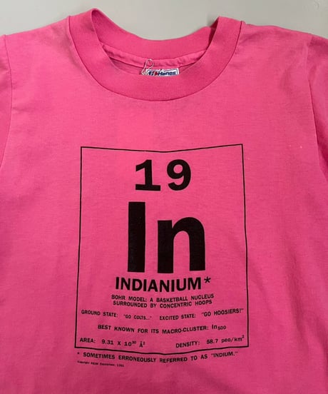 【USED】 RESIZED Hanes MADE in USA INDIANIUM T-Shirt / 250830-002