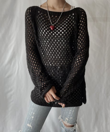 【USED】  Crochet L/S Top/210825-040