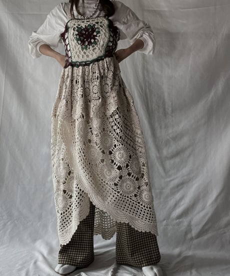 【RE;CIRCLE】 RE Granny × Crochet N/S One-piece②/211014-018