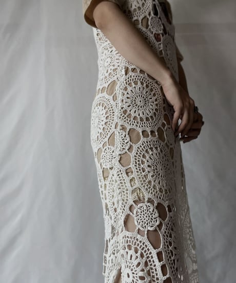 【RE;CIRCLE】  RE Crochet Camisole One-piece/20210819-046