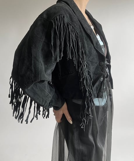 【USED】  Suede Fringe Jacket /250301-010