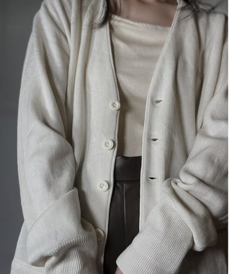 【USED】 LACOSTE Acrylic Knit Cardigan  ① / 220111-001