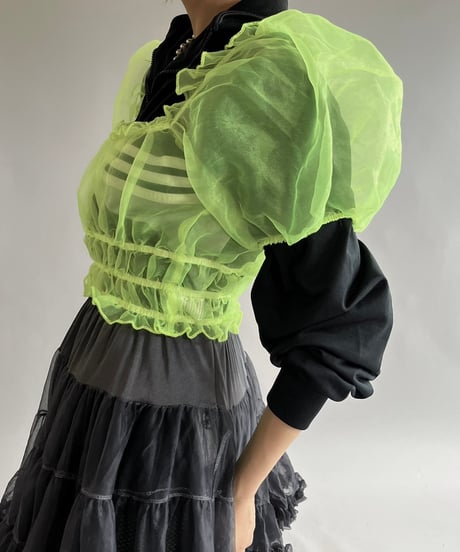 【USED】 Sheer S/S Top /240921-014