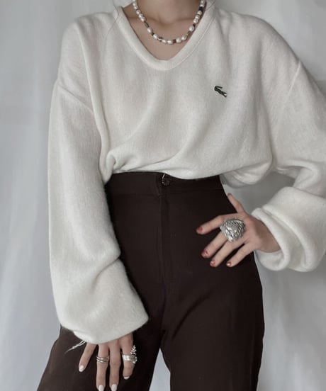 【USED】   LACOSTE Knit Top③/211126-009